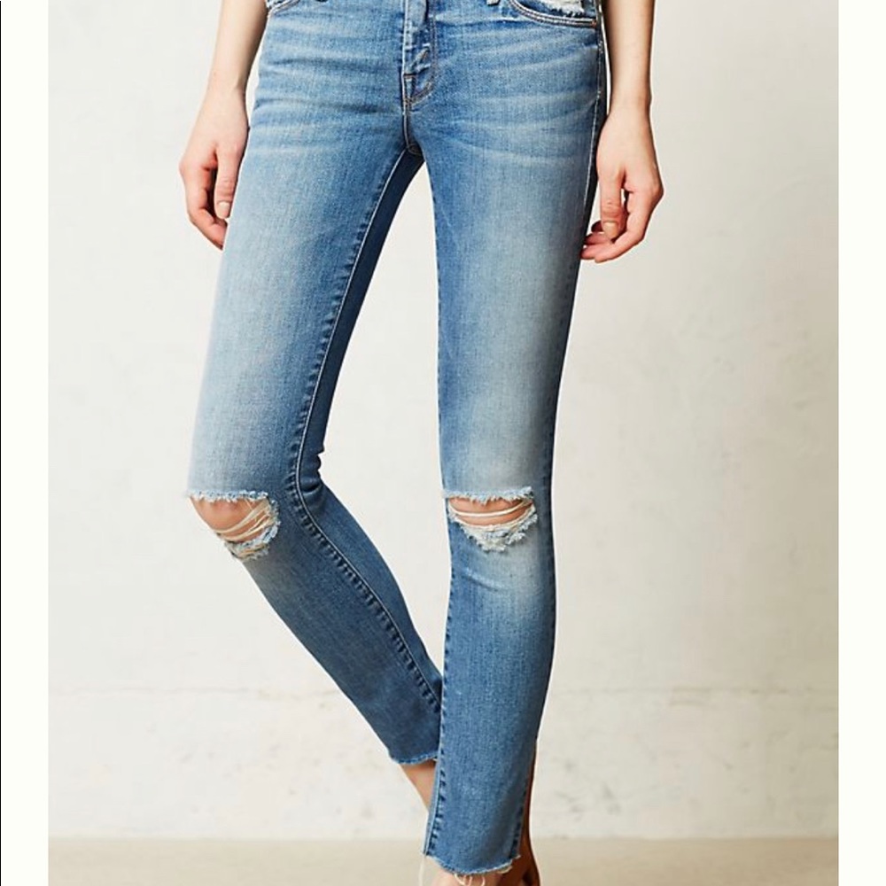 Mother Looker Ankle Fray Jeans